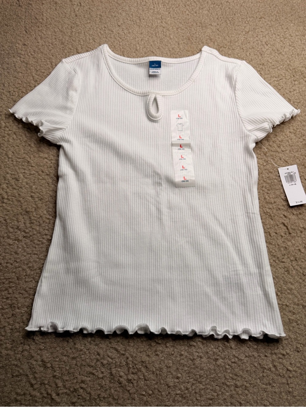 Old Navy Girls White Top Large
